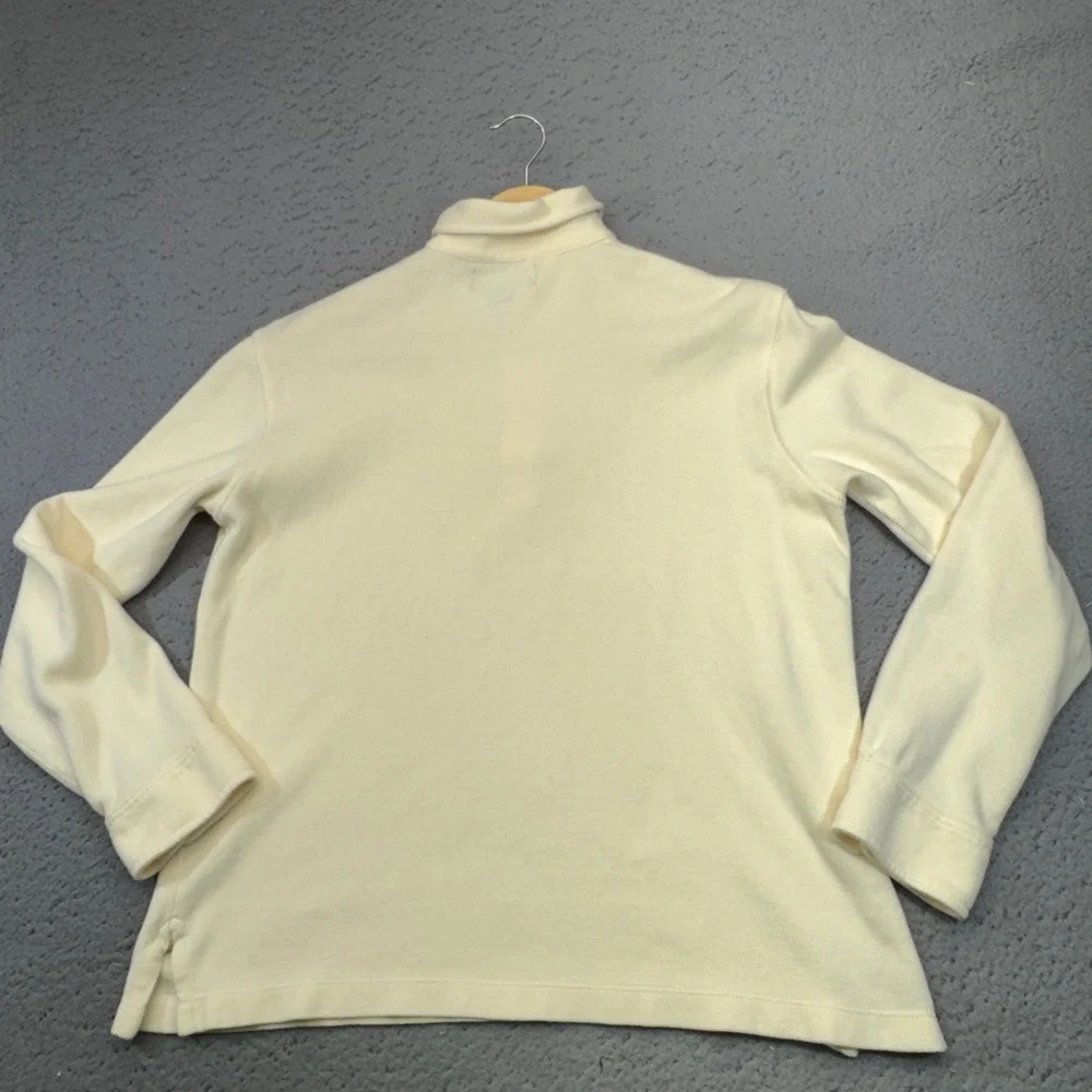 Polo Ralph Lauren Henley Shirt Mens Medium White Ribbed Knit Casual